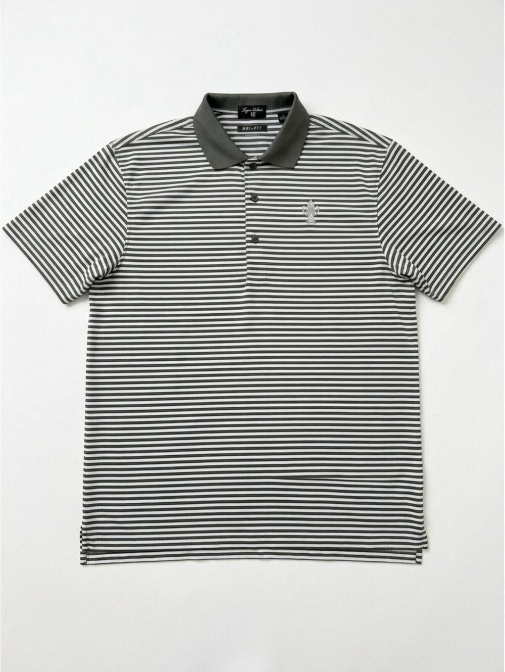 Byron Nelson Men's Moisture-Wicking Striped Golf Polo Shirt Medium